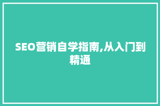 SEO营销自学指南,从入门到精通  第1张