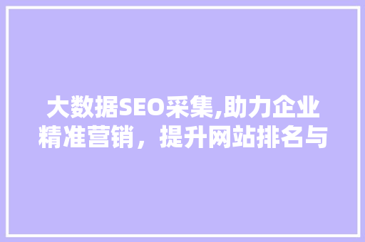 大数据SEO采集,助力企业精准营销，提升网站排名与流量