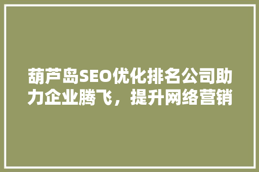 葫芦岛SEO优化排名公司助力企业腾飞，提升网络营销竞争力