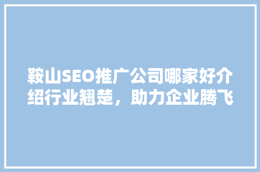 鞍山SEO推广公司哪家好介绍行业翘楚，助力企业腾飞