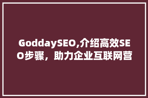 GoddaySEO,介绍高效SEO步骤，助力企业互联网营销腾飞