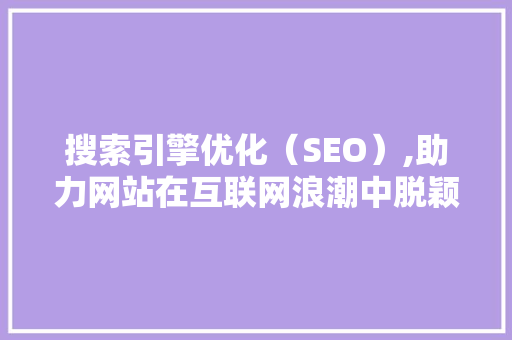 搜索引擎优化（SEO）,助力网站在互联网浪潮中脱颖而出