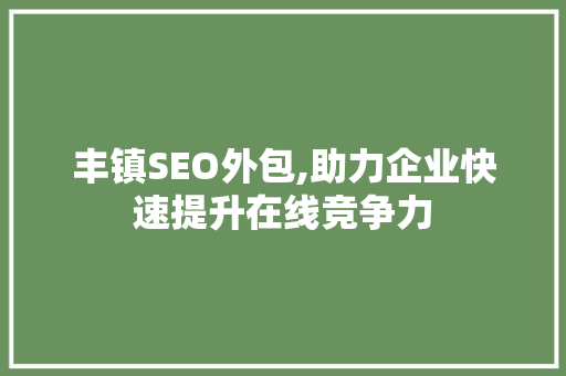 丰镇SEO外包,助力企业快速提升在线竞争力