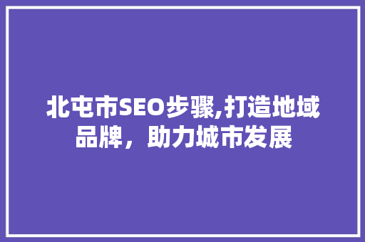 北屯市SEO步骤,打造地域品牌，助力城市发展