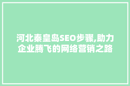 河北秦皇岛SEO步骤,助力企业腾飞的网络营销之路