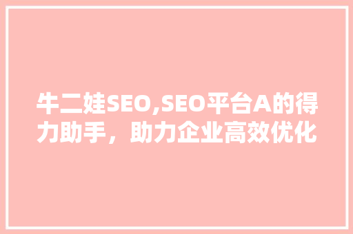 牛二娃SEO,SEO平台A的得力助手，助力企业高效优化