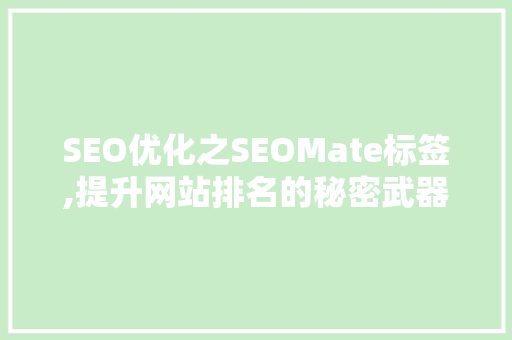 SEO优化之SEOMate标签,提升网站排名的秘密武器