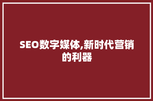 SEO数字媒体,新时代营销的利器