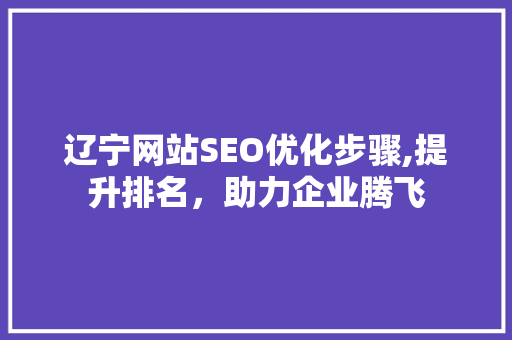 辽宁网站SEO优化步骤,提升排名，助力企业腾飞
