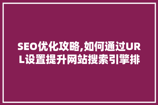 SEO优化攻略,如何通过URL设置提升网站搜索引擎排名