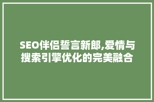 SEO伴侣誓言新郎,爱情与搜索引擎优化的完美融合