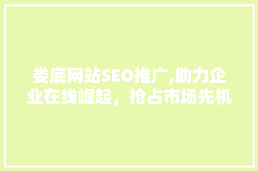娄底网站SEO推广,助力企业在线崛起，抢占市场先机