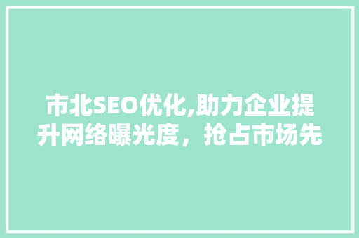 市北SEO优化,助力企业提升网络曝光度，抢占市场先机