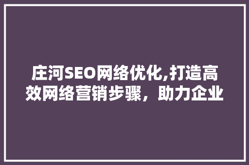 庄河SEO网络优化,打造高效网络营销步骤，助力企业腾飞