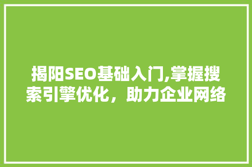 揭阳SEO基础入门,掌握搜索引擎优化，助力企业网络营销