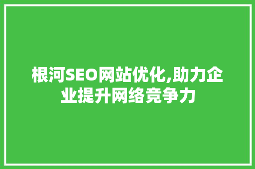 根河SEO网站优化,助力企业提升网络竞争力