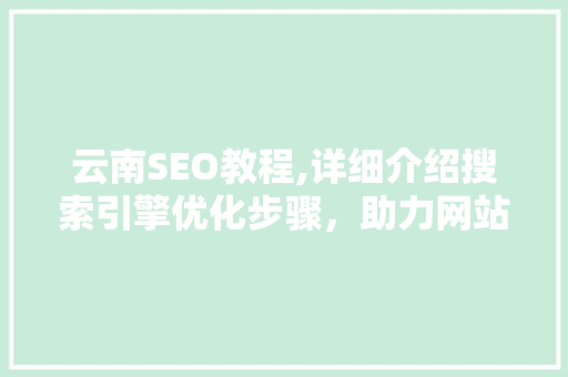 云南SEO教程,详细介绍搜索引擎优化步骤，助力网站排名提升