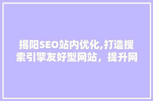 揭阳SEO站内优化,打造搜索引擎友好型网站，提升网站排名  第1张