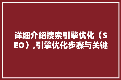 详细介绍搜索引擎优化（SEO）,引擎优化步骤与关键词布局方法