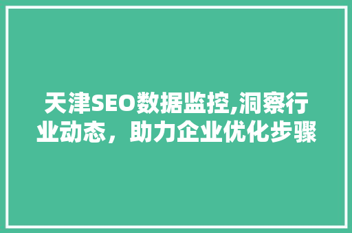天津SEO数据监控,洞察行业动态，助力企业优化步骤