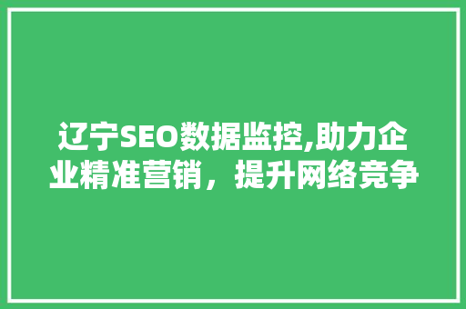 辽宁SEO数据监控,助力企业精准营销，提升网络竞争力