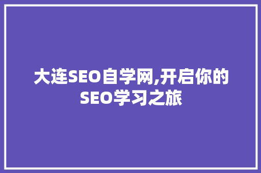 大连SEO自学网,开启你的SEO学习之旅