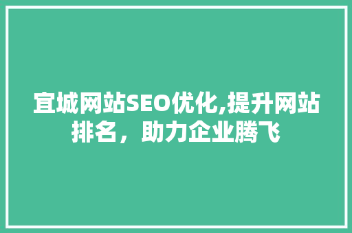 宜城网站SEO优化,提升网站排名，助力企业腾飞
