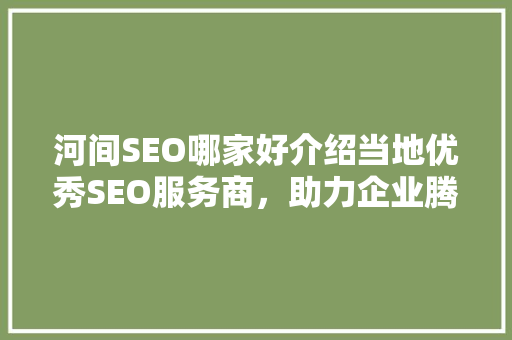河间SEO哪家好介绍当地优秀SEO服务商，助力企业腾飞