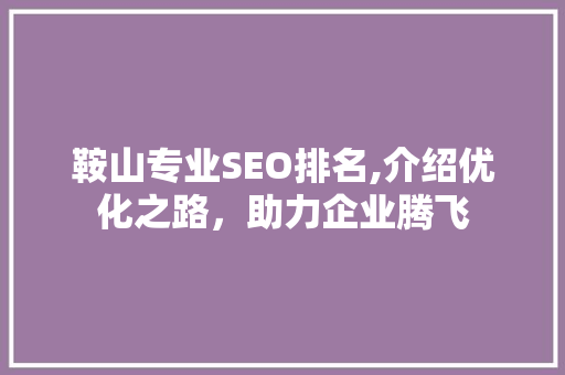 鞍山专业SEO排名,介绍优化之路，助力企业腾飞