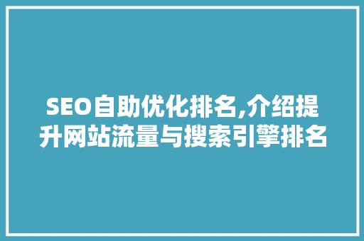SEO自助优化排名,介绍提升网站流量与搜索引擎排名的方法  第1张