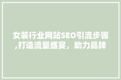 女装行业网站SEO引流步骤,打造流量盛宴，助力品牌腾飞
