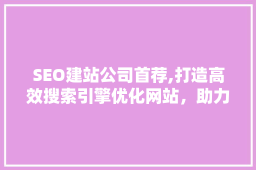 SEO建站公司首荐,打造高效搜索引擎优化网站，助力企业腾飞