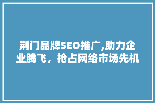 荆门品牌SEO推广,助力企业腾飞，抢占网络市场先机