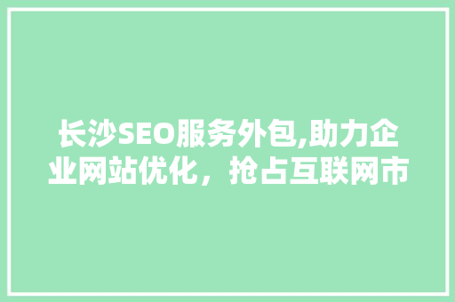 长沙SEO服务外包,助力企业网站优化，抢占互联网市场先机