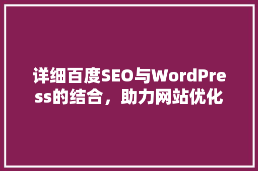 详细百度SEO与WordPress的结合，助力网站优化