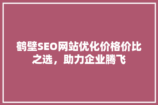 鹤壁SEO网站优化价格价比之选，助力企业腾飞