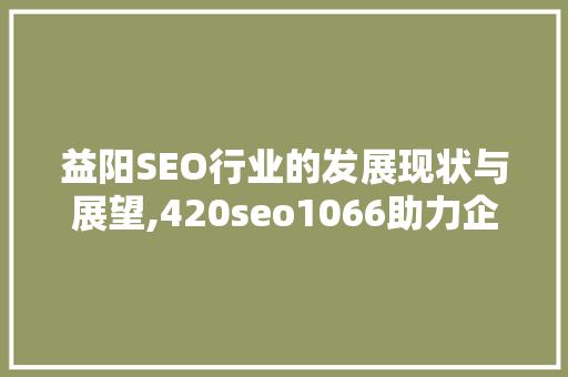 益阳SEO行业的发展现状与展望,420seo1066助力企业崛起