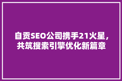 自贡SEO公司携手21火星，共筑搜索引擎优化新篇章
