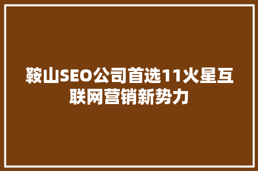 鞍山SEO公司首选11火星互联网营销新势力