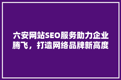 六安网站SEO服务助力企业腾飞，打造网络品牌新高度