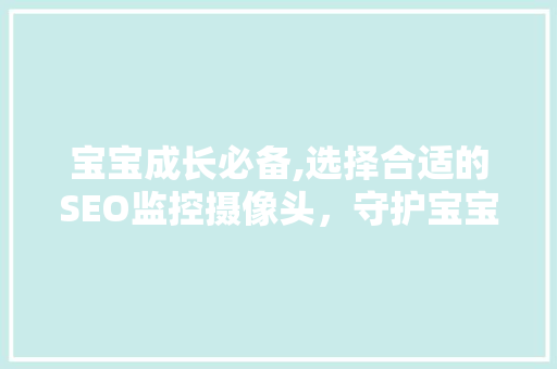 宝宝成长必备,选择合适的SEO监控摄像头，守护宝宝每一刻