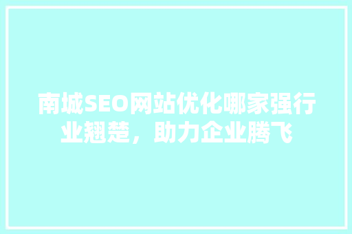 南城SEO网站优化哪家强行业翘楚，助力企业腾飞