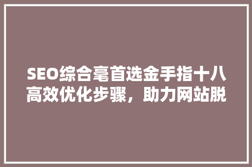 SEO综合毫首选金手指十八高效优化步骤，助力网站脱颖而出