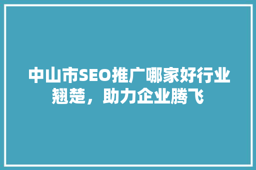 中山市SEO推广哪家好行业翘楚，助力企业腾飞