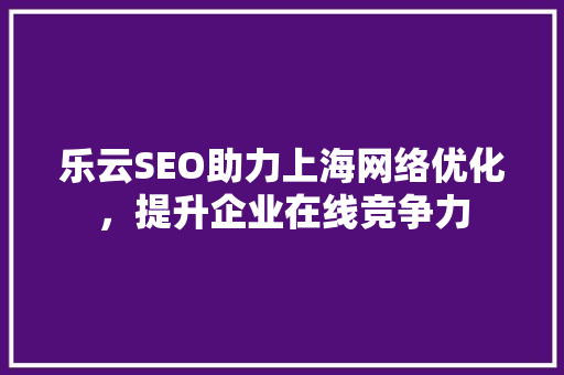 乐云SEO助力上海网络优化，提升企业在线竞争力