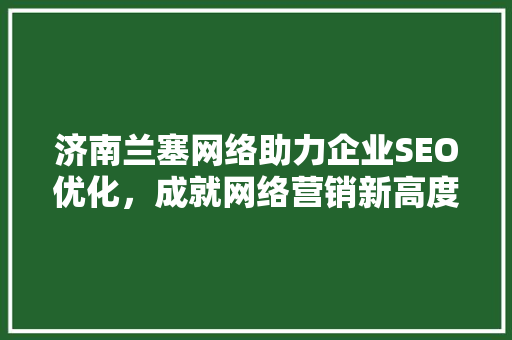济南兰塞网络助力企业SEO优化，成就网络营销新高度