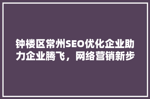 钟楼区常州SEO优化企业助力企业腾飞，网络营销新步骤