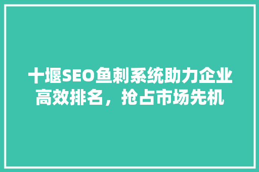 十堰SEO鱼刺系统助力企业高效排名，抢占市场先机