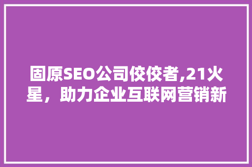 固原SEO公司佼佼者,21火星，助力企业互联网营销新篇章