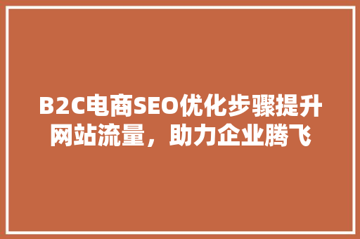 B2C电商SEO优化步骤提升网站流量，助力企业腾飞